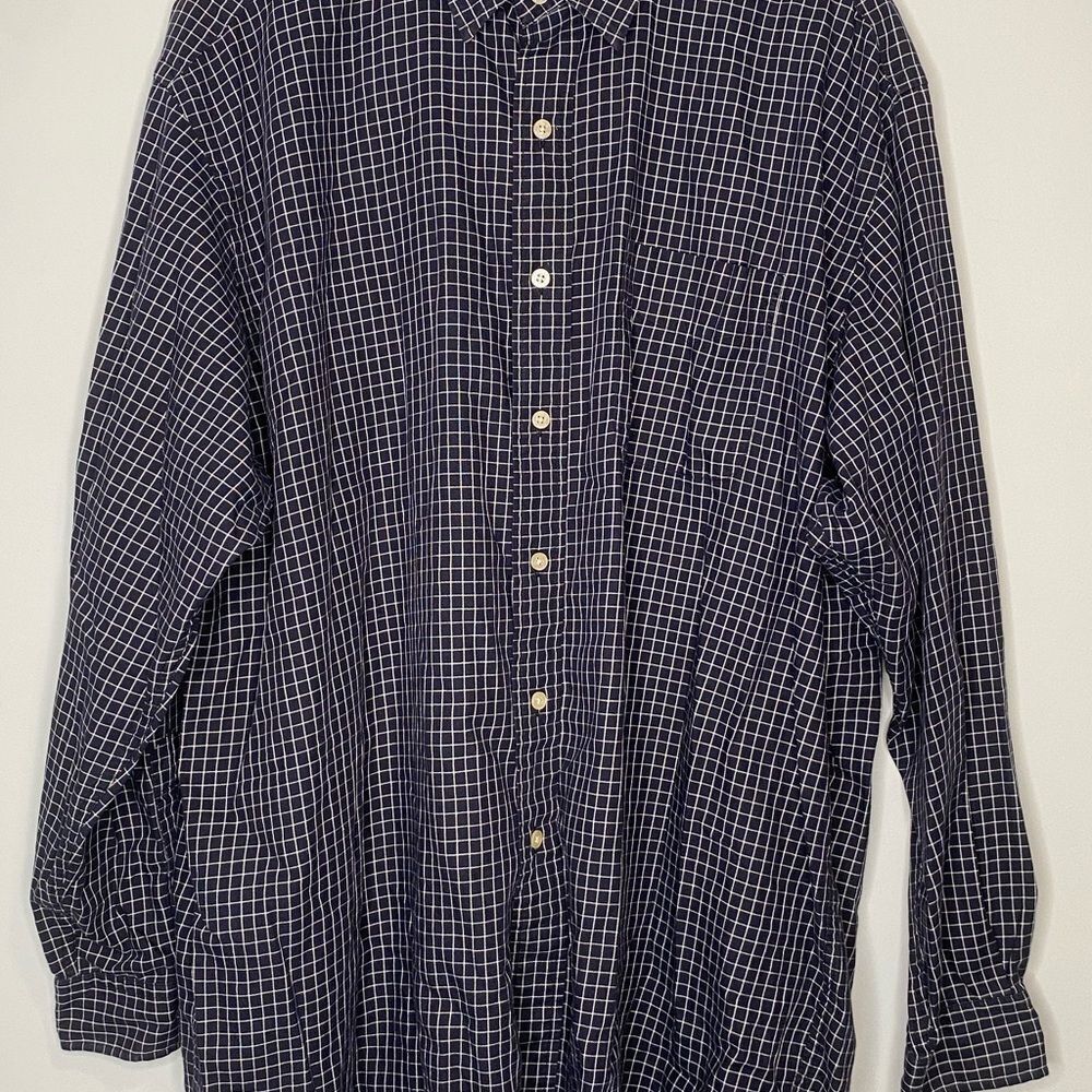 Ralph Lauren Polo Golf Cotton Navy Checkered Shirt Men’s XL